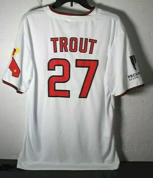 MLB Los Angeles Angels (Mike Trout) Men's Replica Baseball Jersey.