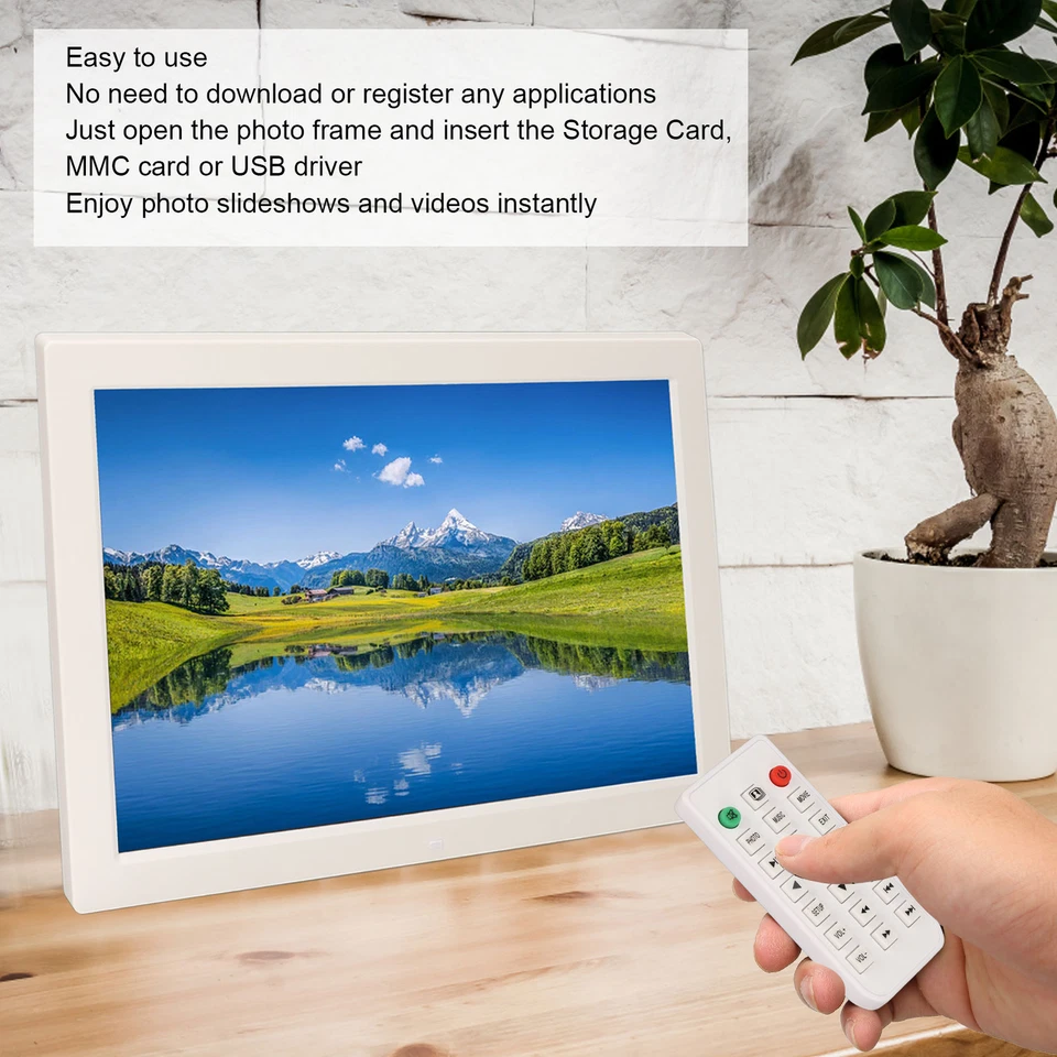 Digital Photo Frame 17 Inch LED Display 16:10 Electric Photo Frame With Remo ZZ1 - Image 3 of 4