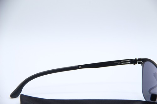 NEW IC! BERLIN HERZBERGE BLACK MIRRORED AUTHENTIC SUNGLASSES W/CASE 54-21 - Picture 3 of 4