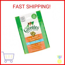 Greenies Feline Adult Natural Dental Care Cat Treats, Over Roasted Chicken Flavo