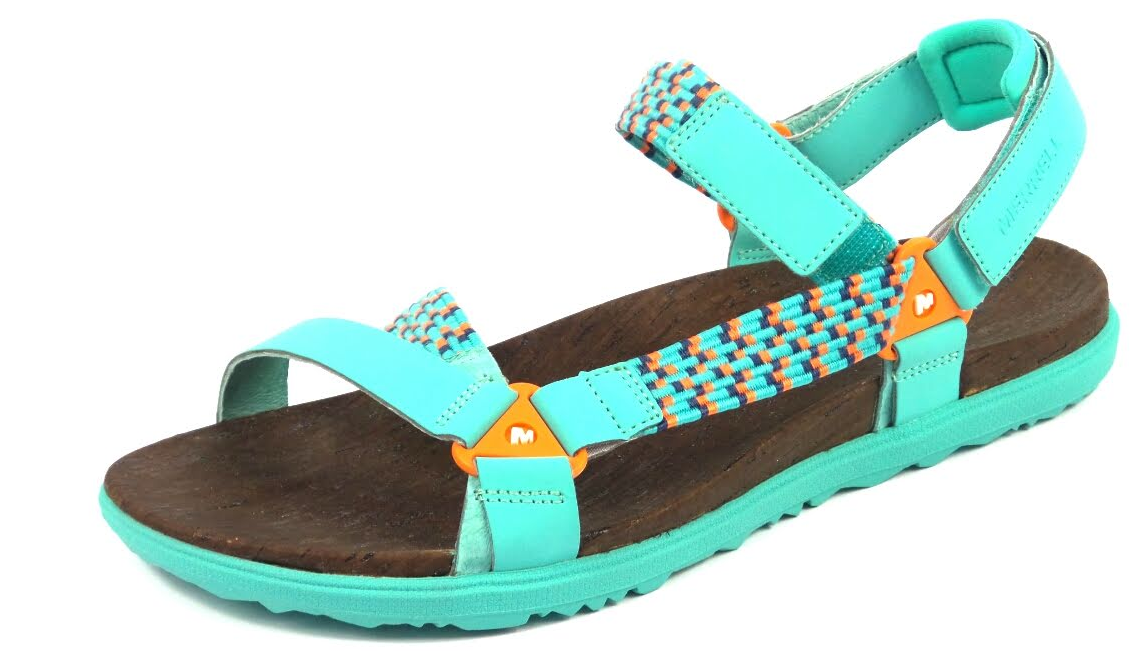 Sandali Merrell Tessuto Cinturino Schiena Intorno Città Sunvue Turchese