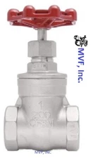 Gate Valve 1" Female NPT 200 WOG 316 Stainless Steel Brewing SS01061413SF