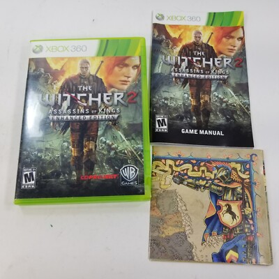 Witcher 2 Enhanced Edition Xbox 360 Complete CIB + Map Tested & Working
