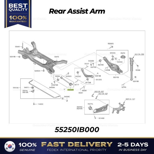 ⭐Genuine⭐ Rear Assist Arm 55250IB000 for Hyundai Elantra N - Picture 4 of 4