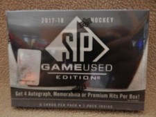 2017-18 Upper Deck SP Game Used NHL Hockey Hobby Box - Factory Sealed