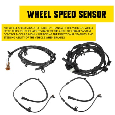 Of Set 4 Front Wheel Rear Speed ABS Sensor For 12-14 2011 Ford F-150 Expedition