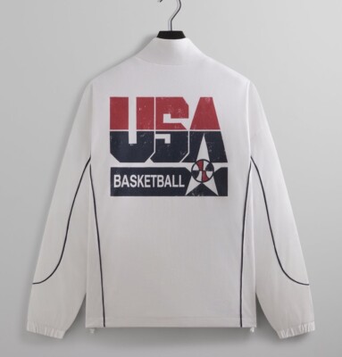 Kith for USA Basketball Jersey Logan Track Jacket In White Size XL