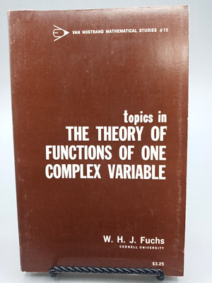 Topics in The Theory of Functions of one Complex Variable ~ W.H.J. Fuchs ~ PB