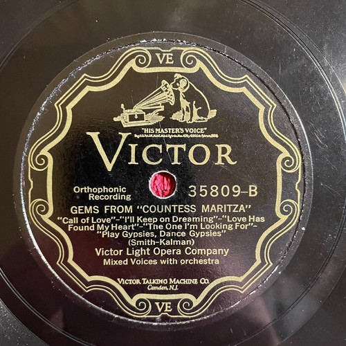 VICTOR 35809 Victor Light Opera Company 78rpm 12" Gems from the Desert Song - Picture 3 of 4