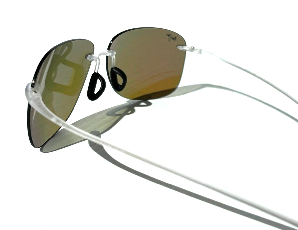 NEW Maui Jim HIKINA Matte Crystal POLARIZED Hawaii Blue Lens NEW Maui Jim HIKINA Matte Crystal POLARIZED Hawaii Blue Lens