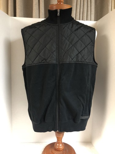 Michael Kors Mens L Black Front zip 