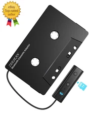 Car Bluetooth 5.1 Cassette Adapter Support TF Card Wireless Cassette Aux Car