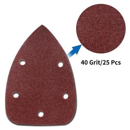Cionyce 25 Pcs 40 Grit Mouse Detail Sander Sandpaper 5 Hole Mouse Sandpaper H... - Picture 3 of 6