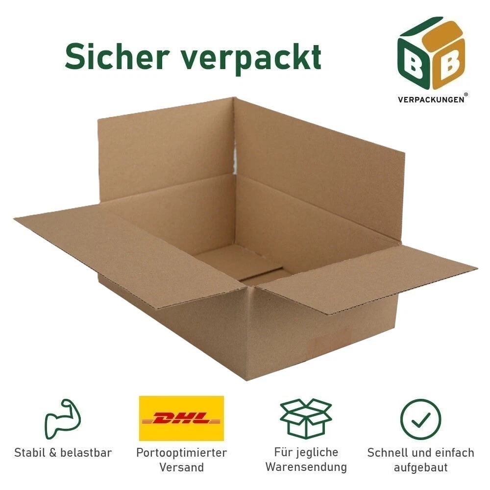 Produktbild von Karton Faltschachteln Für DHL Kleinpaket – 80 Mm Höhe, Menge/Größe Flexibel Wählbar