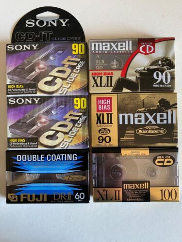 Menge 6 neue Bänder Kassette Maxell XLii90 Sony CD-IT Fuji DR-II 60 - Bild 1 von 2