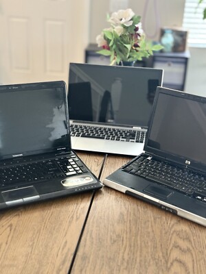 Lot of 3 Laptops - Acer Aspire Touchscreen, Toshiba Satellite, HP Pavillion