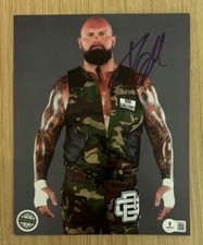 LUKE GALLOWS SIGNED WWE THE GOOD BROTHERS 8X10 PHOTO BECKETT BAS