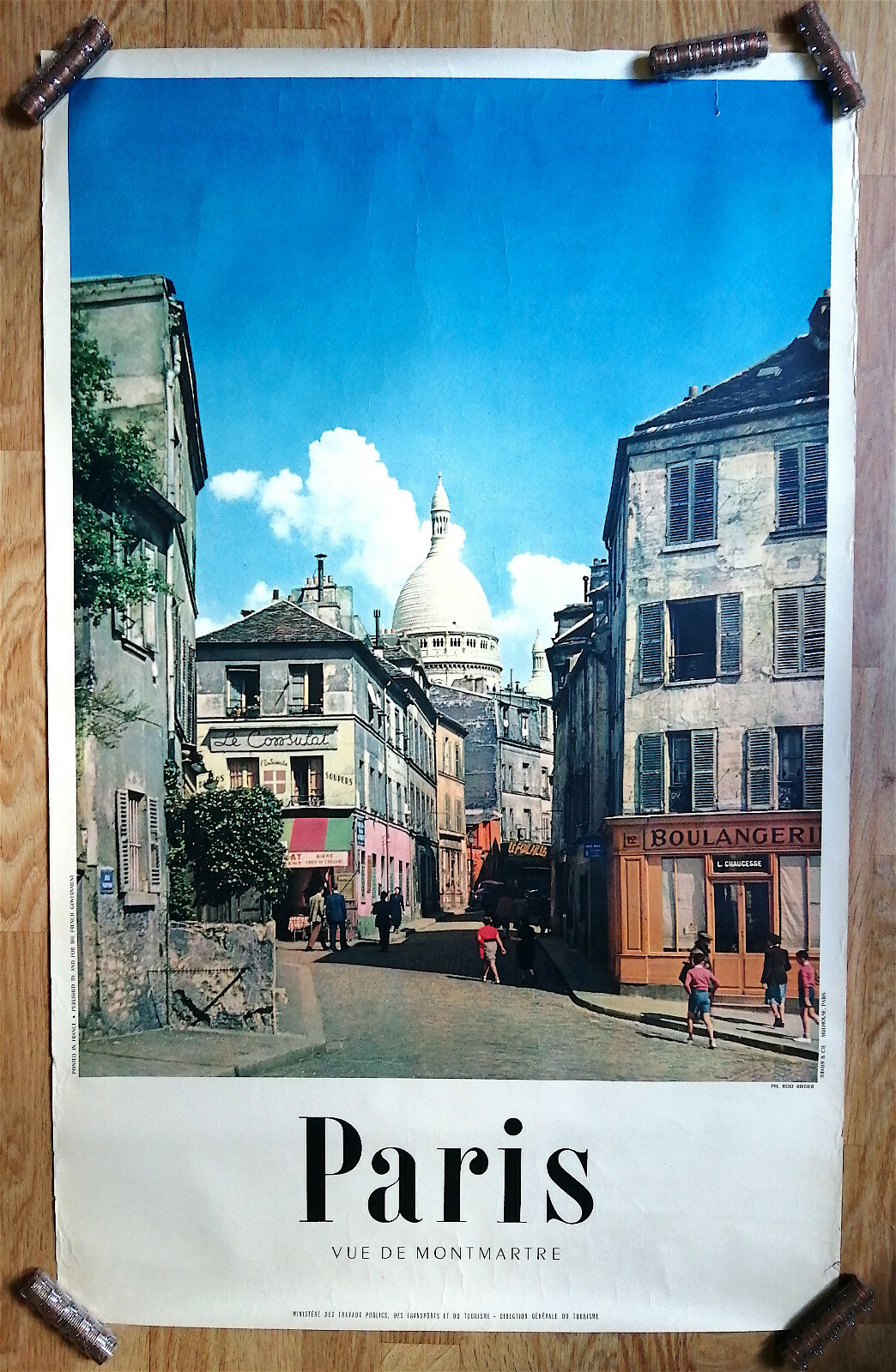 PARIS – VUE DE MONTMARTRE- ORIGINAL POSTER – VERY RARE - AFFICHE - 1954