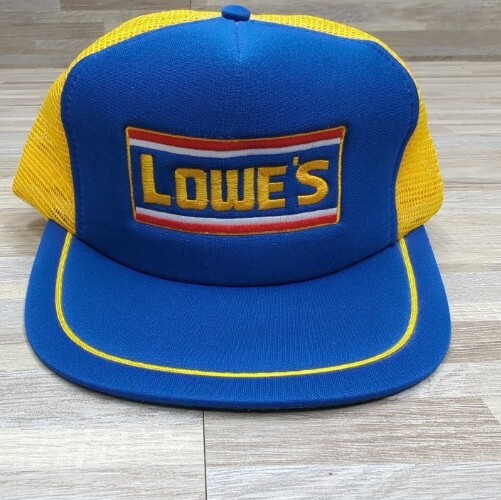 Vintage LOWES Hardware Trucker Hat Cap Embroidered Foam Mesh