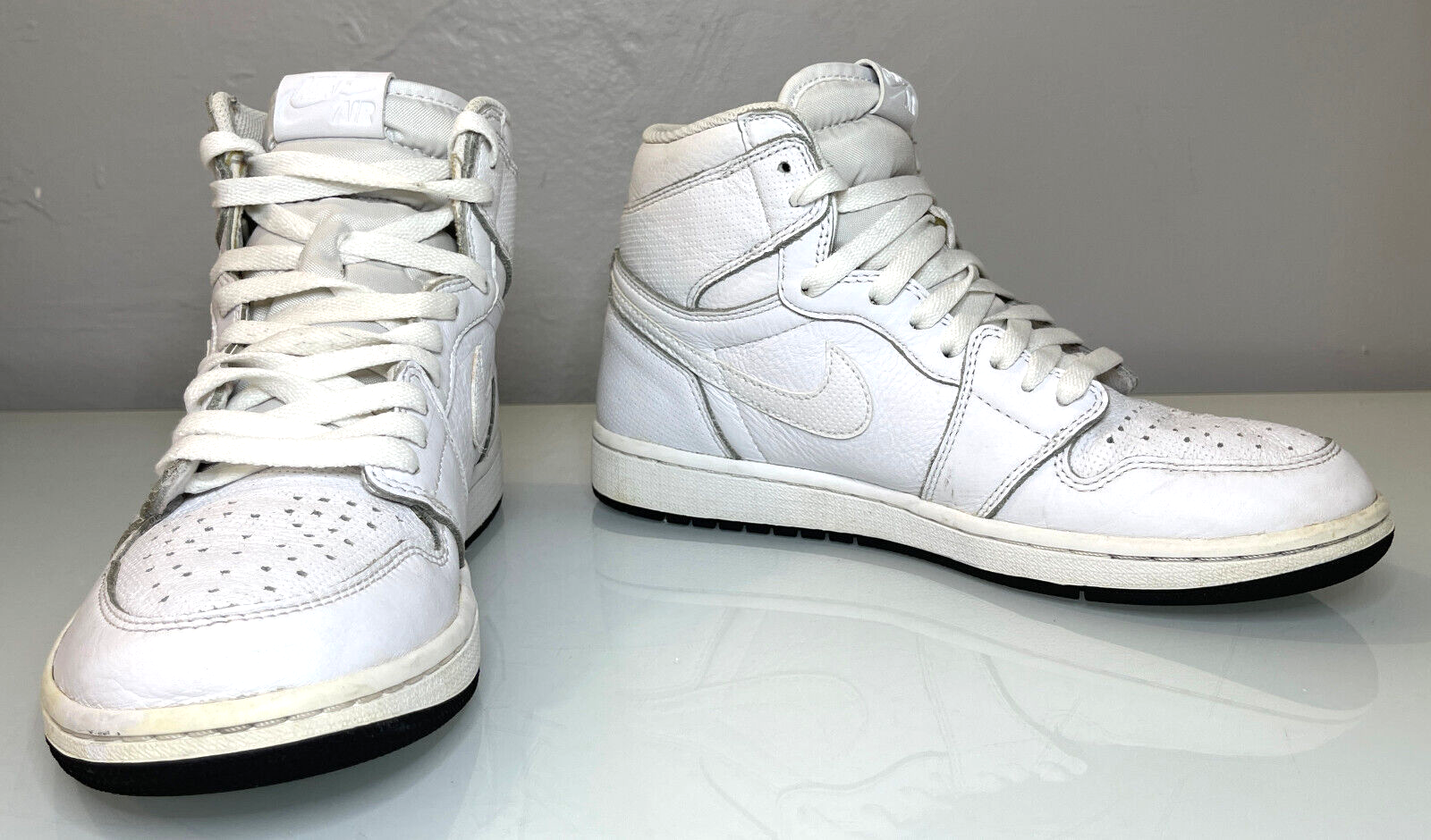 SAOLA Air Jordan 1 Retro OG High bianco traforato taglia 8 5 555088 100