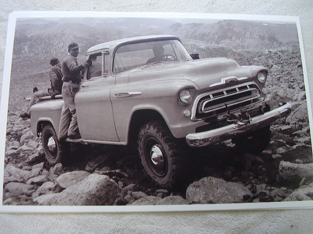 1957  CHEVROLET PICKUP 4WD   11 X 17  PHOTO  PICTURE