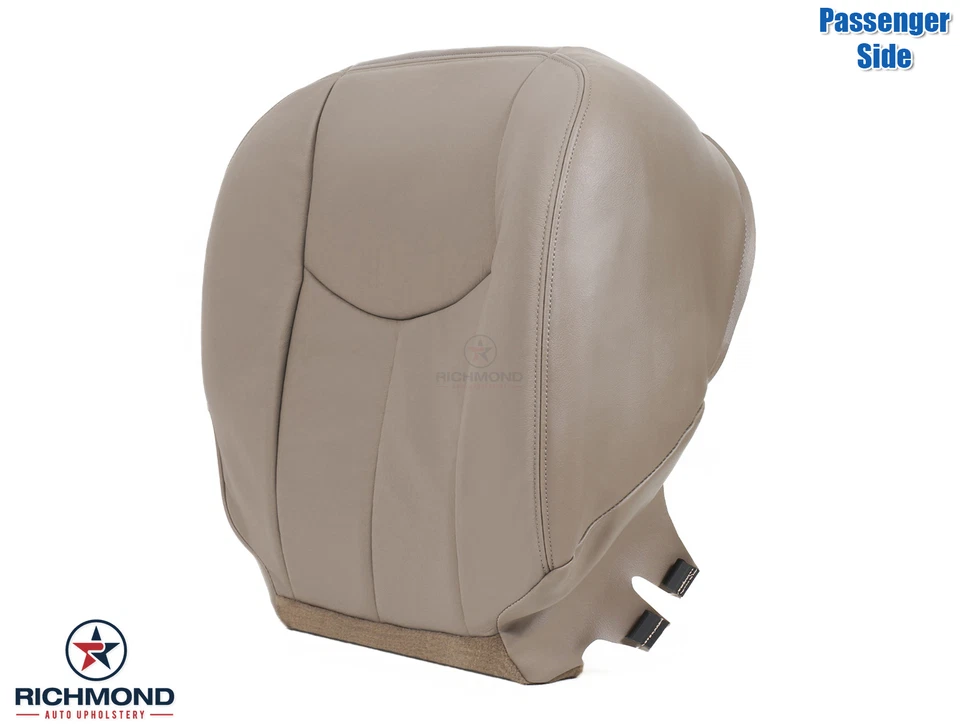GMC Sierra 2500HD 2003 04 05 2006 - Cubierta de asiento de cuero inferior lateral para pasajeros bronceado Foto 2 de 4