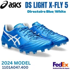 ASICS Soccer Cleats DS LIGHT X-FLY 5 1101A047 400 Directoire Blue/White 2024 NEW
