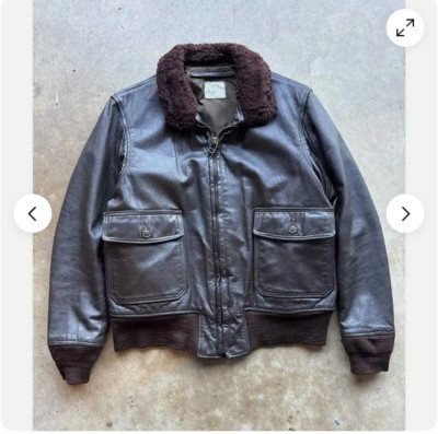 G-1 AVIATOR A-2 BOMBER BROWN US NAVY FLIGHT REAL LEATHER JACKET FOR MENS