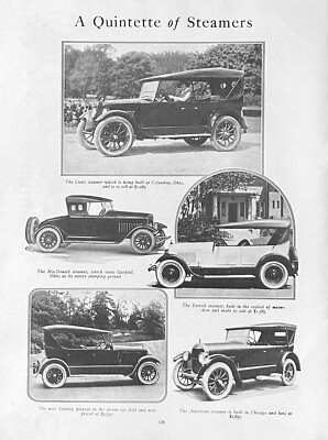 1923 Pics Steam Cars Coats, MacDonald, Detroit, Stanley & American