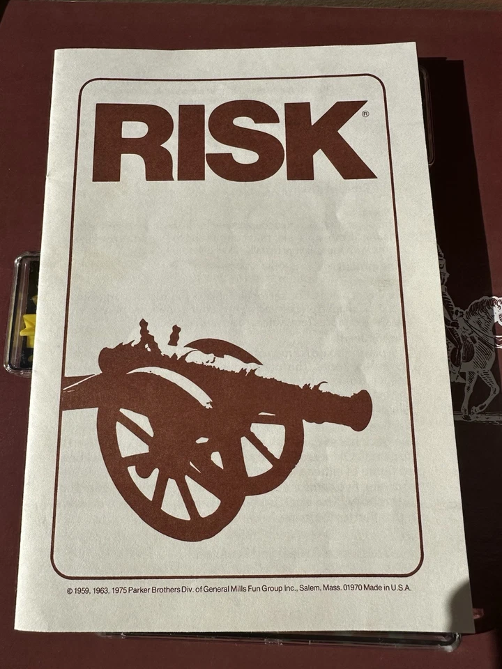 1975 Risk Board Game Parker Brothers Complete in Very Good Condition - Image 3 of 4