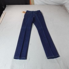Vintage Lee Jeans Girls 14 Blue Denim Tapered Rider Slim Leg USA 80s 540-0647