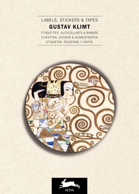 Gustav Klimt Label and Stick*r Book Pepin Van Roojen Taschenbuch 32 S. Deutsch