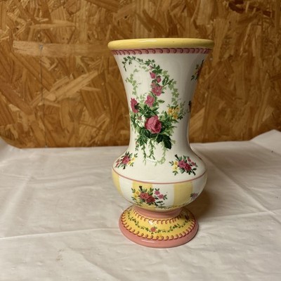 Laura Ashley FTD Ceramic French Floral Vase - Vintage Country Style G