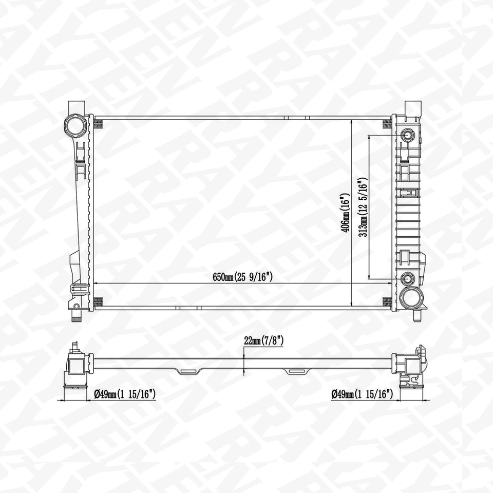 Radiator for Mercedes-Benz SLK280 C230 C280 C350 C240 C320 SLK350 CU2337 - Image 2 of 4