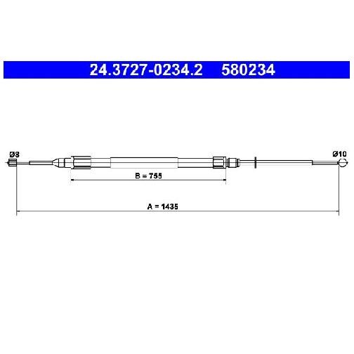 2X Handbremsseil Hinten FüR BMW 1-Er E81 E82 E87 E88 04 Bis 13 ATE N45B16A Teil-image