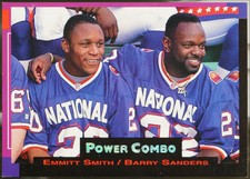 1993 Pro Set Power #1 Emmitt Smith / Barry Sanders Power Combos Football NM