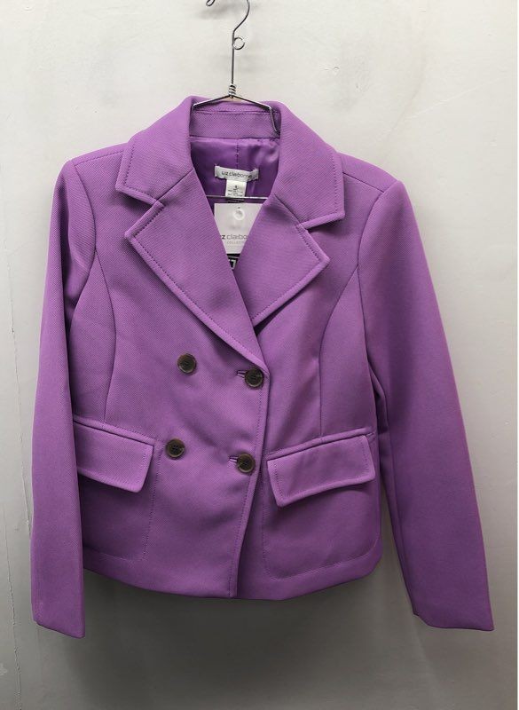 Liz Claiborne Women's Purple Double Breasted Tailored Blazer Jacket NWT Size S