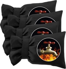 4 Pack Outdoor Faucet Covers for Winter Freeze Protection,5.5 x 7.9 Black