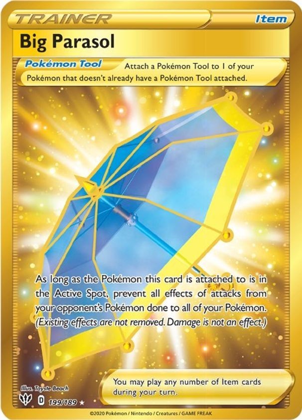 Big Parasol - 199/189 - Pokemon Darkness Ablaze Sword Shield Secret Rare Card NM