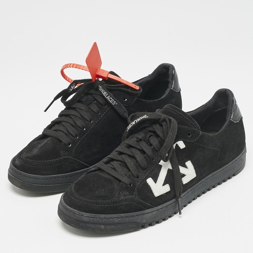 Off-White Black Suede 2.0 Low Top Sneakers Size 39 - Foto 2 di 9