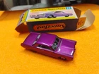 Vintage Matchbox Lesney #22 Dark Purple Pontiac GP SuperFast With Original Box