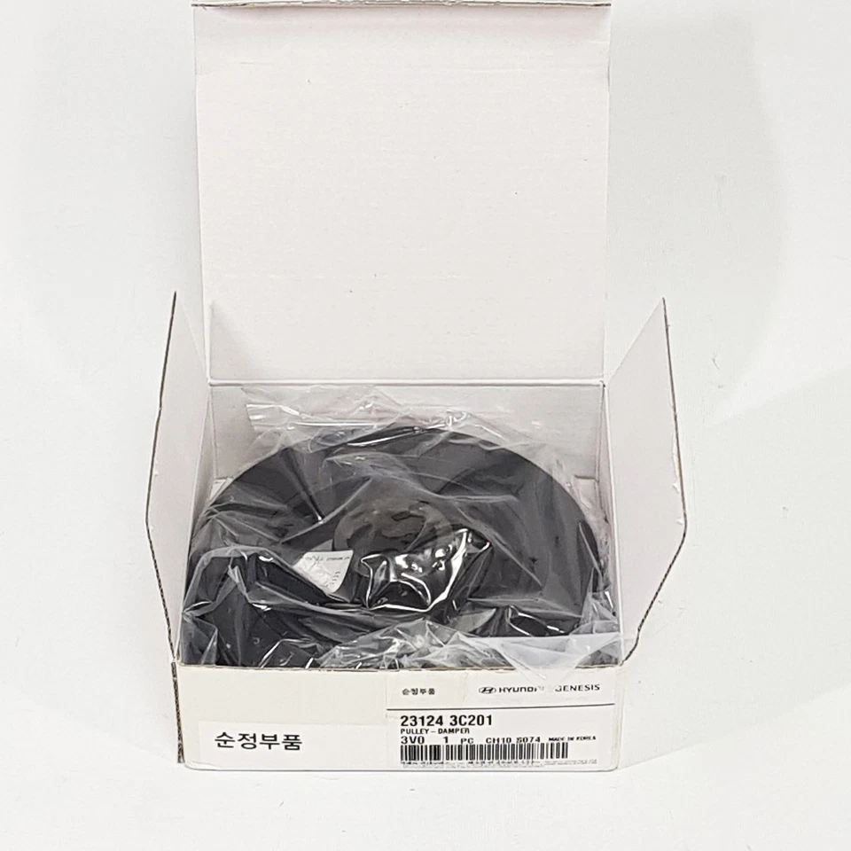Amortiguador polea cigüeñal Gen-uino 231243C201 para Santa FE Genesis Sedona Sorento Foto 3 de 4