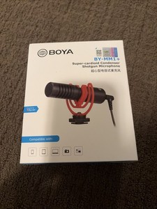 BOYA BY-MM1 Compact Shotgun Video/On-Camera Mini Recording Microphone Black NIB