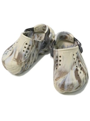 Crocs Echo 208466-2Y3 Clogs Kids US 5 Beige Marbled Comfort Casual Shoes FRTS717