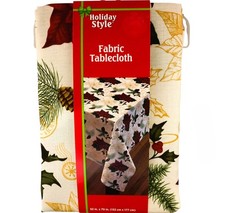 13568 - Fabric Tablecloth With Pinecones Pattern 19-28 17-31