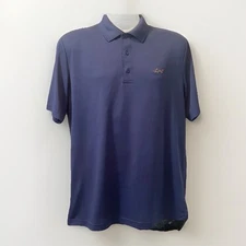 Greg Norman Lightweight Polo Stretch Shirt Mens M Blue Golf Outdoor Breathable
