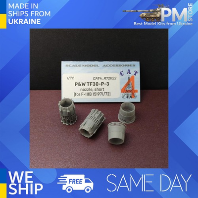 #ad CAT4 R72022 1 72 Pamp;W TF30 P 3 nozzle short for F 111B 151971 72 2pcs $18.49