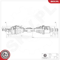 Esen SKV Antriebswelle Gelenkwelle FüR Ford C-Max DM2 Focus Da_ HCP DP
