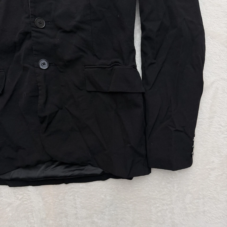 Polo Ralph Lauren Blazer женщин 8 черный шерсти шелковый воротник сделано Италии классический - Изображение 4 из 4