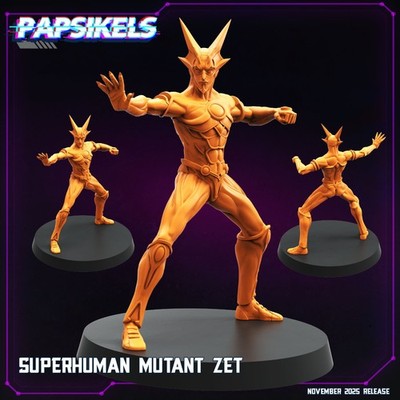 Superhuman Mutant Zet Bundle x2 Poses 32mm Sci-Fi Mini Papsikels